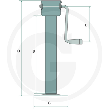 Picior sprijin remorca - DG709/6, 4000kg - Simol [22000156]