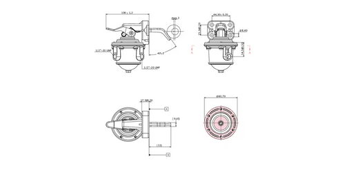 Pompa combustibil potrivita pentru motor perkins - KRAMP [2641720KR]