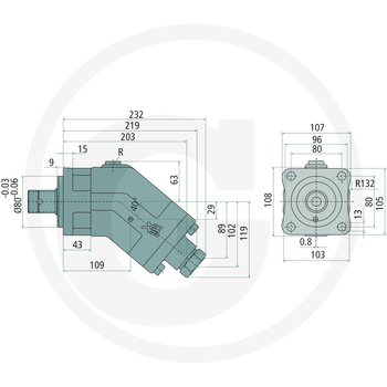 Pompa hidraulica Bosch Rexroth A17FO045 - Bosch Rexroth [256R902162392]