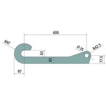 Prindere - sudabila, 30mm, ST52 (set 2buc) - incarcator JCB - GRANIT [778755145]