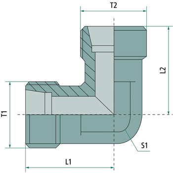 Racord hidraulic - X-WV 12L (cot 90°, M18x1,5, 400bar) - GRANIT [87003478]