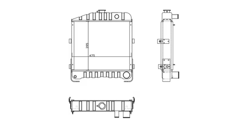 Radiator case ih - KRAMP [1328723C91N]