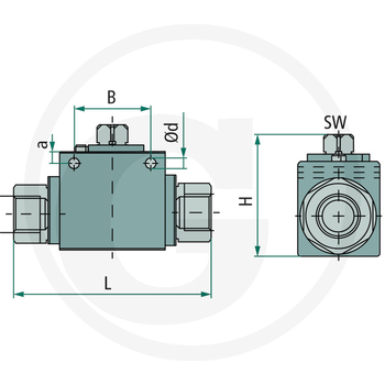 Robinet cu bila - 2 cai, BKR G3/8 DN10 - Pister [81522028]