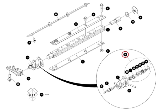 Kit reparatie - con, melc - dreapta - Olimac [DR11000]