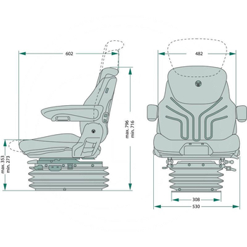 Scaun tractor - Maximo Comfort Plus (MSG 95A / 731) - GRAMMER [2401288546]