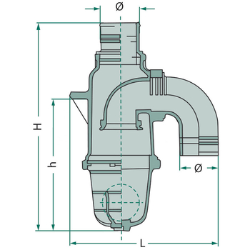 Separator (sifon) drept D60 - MZ [405024060000]