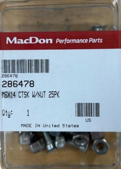 Set suruburi M6x14 lama cutit heder - FD2/D2, incl suruburi si piulite  (25buc) - MacDon [286478MD]