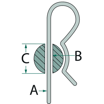 Splint elastic - siguranta tip R, 3mm, V2A - GRANIT [20099105]