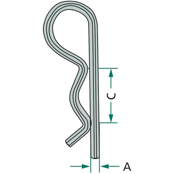 Splint elastic - siguranta tip R, 6mm, Zn (set 5buc in blister) - GRANIT [4990076]