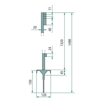 Stalp din plastic - 150cm, ptr gard electric - GRANIT [580483]