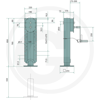 Suport ax 211444, S/VKmG 850 - Haacon [220211444]