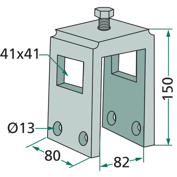 Suport complet - scormonitor urme 40x10 / 40x12, cadru 80x80 - GRANIT [18010.8080]