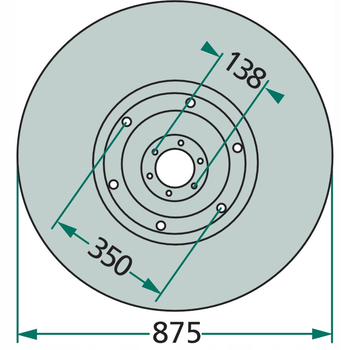 Taler cositoare - 875mm - Deutz-Fahr / Pottinger - GRANIT [64706567399F]