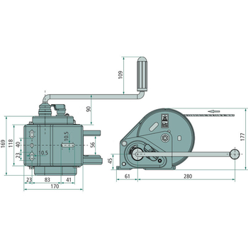 Troliu - manual,  AL-KO 900A, 900kg - AL-KO [8141225301]