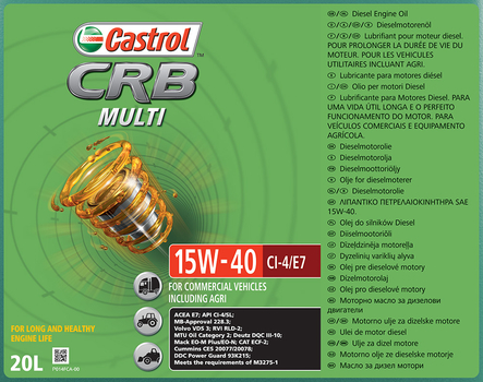 Ulei motor - Castrol CRB Multi 15W-40 CI-4/E7, 20l - Castrol [15BA1B]