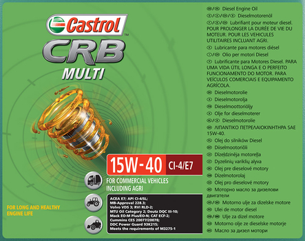 Ulei motor - Castrol CRB Multi 15W-40 CI-4/E7, 208l - Castrol [15EA3A]