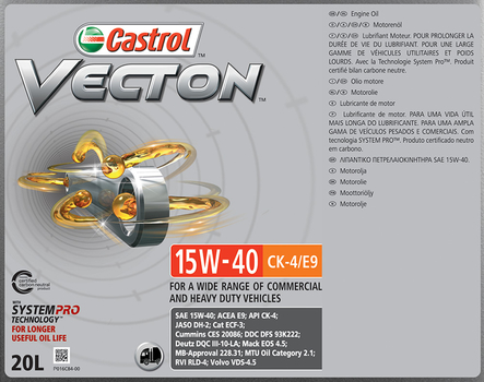 Ulei motor - Vecton 15W-40 CK-4/E9, 20l - Castrol [15C373]