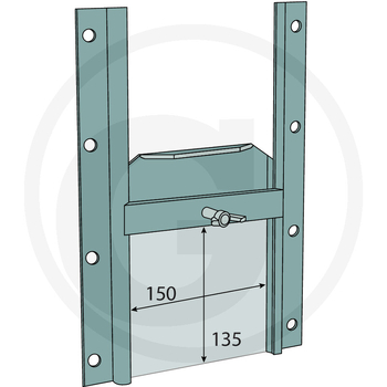 Usa golire cereale remorca, 250x350mm - GRANIT [22036060]