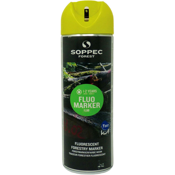 Vopsea - marcaje forestiere, galben fluorescent, spray 500ml - Soppec [32270824]