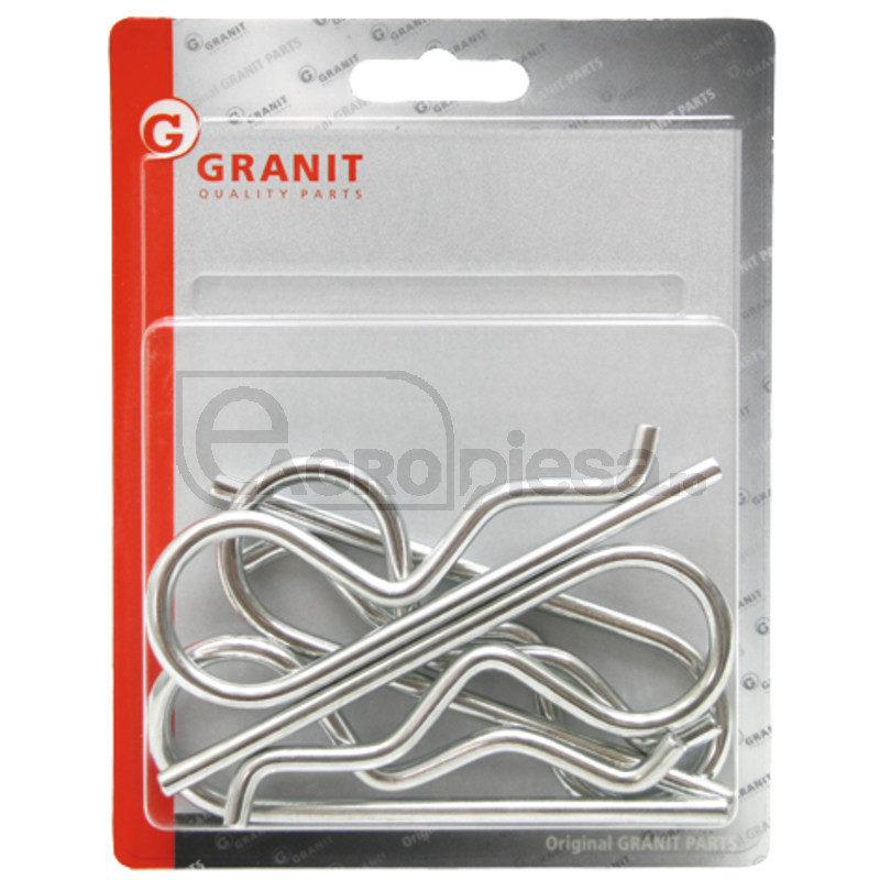 Splint elastic - siguranta tip R, 4mm, Zn (set 5buc in blister) - GRANIT [4990074]