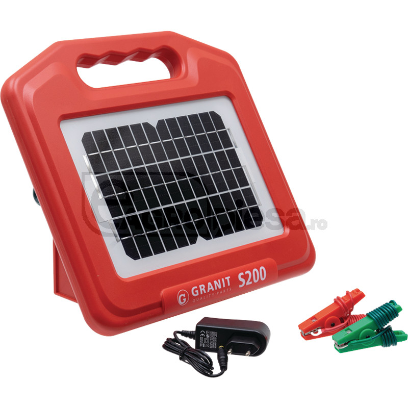 Aparat gard electric - S200, solar, cu baterie 12V, 0,21 Joule - GRANIT [580580477]