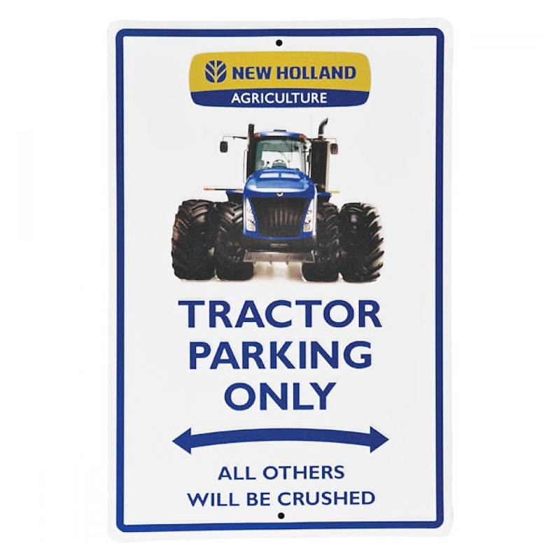 Semn Tractorfreak "New Holland Tractor Parking Only", aluminiu, 305x455mm - Kramp [TTF3112]