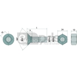 Surub pentru plug cu piulita - GRANIT [1871640VLE/25]