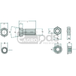 Surub pentru plug cu piulita - GRANIT [1871675S.KV/25]