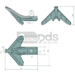 Brazdar tip picior de gasca - Endurance Carbide [36575596]