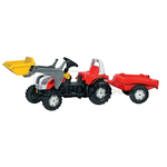 Tractor cu incarcator si trailer - Rolly Toys [600023936]