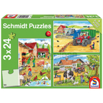 Puzzle, la ferma, 3 x 24 piese - Schmidt [60056216]