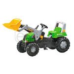 Tractor verde, cu incarcator junior - Rolly Toys [600811465]