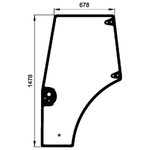 Geam usa - stanga - tractor Farmall, JX / TD5000, TDD, TS - KRAMP - [87620234KR]