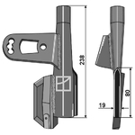Brazdar semanatoare - stanga, ptr Vaderstad Tempo (2016-) - Industriehof - [99.VA-35L]