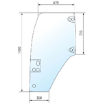 Geam usa - dreapta - tractor Case IH Farmall, JX / New Holland TD5000, TDD - GRANIT [65002126]