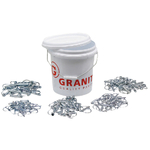 Set splinturi siguranta - stift cu inel, 4-5-6-8-10-11mm, Zn (120buc in galeata) - GRANIT - [200999005]